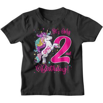 Its My 2 Birthday Unicorn Outfits For Toddler Girls V4 Youth T-shirt - Thegiftio UK