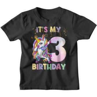 Its My 3Rd Birthday Unicorn 3 Year Old Girls Outfit Youth T-shirt - Thegiftio UK