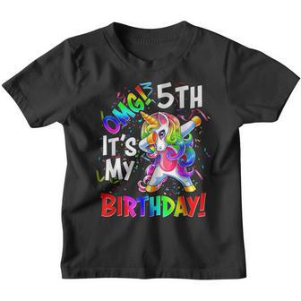 Its My 5 Birthday Unicorn Outfits For Toddler Girls V4 Youth T-shirt - Thegiftio UK