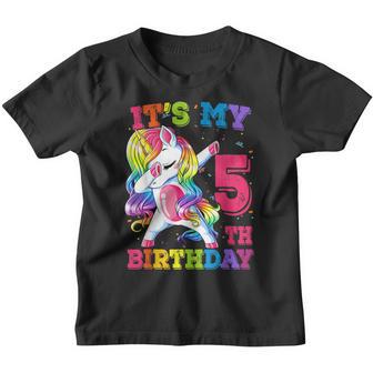 Its My 5 Birthday Unicorn Outfits For Toddler Girls V5 Youth T-shirt - Thegiftio UK