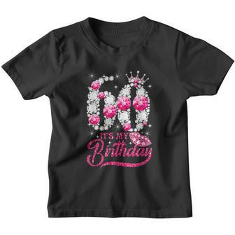 Its My 60Th Birthday Cute Gift Queen 60 Years Old Shoes Crown Diamond Gift Youth T-shirt - Monsterry DE