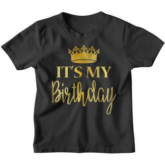 Its My Birthday N School Family Birthday Girls Bday Gif Youth T-shirt | Mazezy