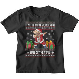 Its The Most Wonderful Time Of The Year Dabbing Pug Dog Xmas Youth T-shirt - Thegiftio UK