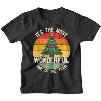 Its The Most Wonderful Time Of The Year Retro Xmas Youth T-shirt - Thegiftio UK