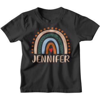 Jennifer Name Personalized Funny Women Rainbow Jennifer Youth T-shirt - Thegiftio UK