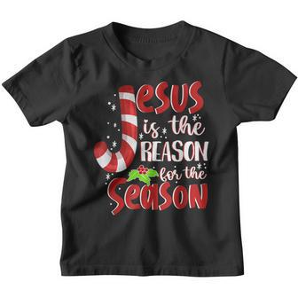 Jesus Is The Reason For The Season Christmas Boys Girls Youth T-shirt - Thegiftio UK