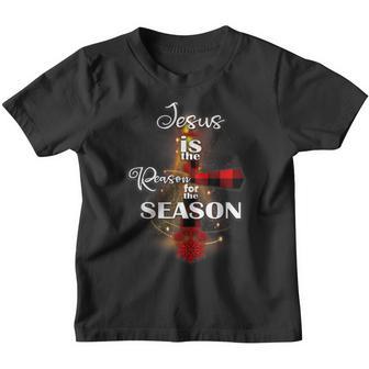 Jesus Is The Reason For The Season Funny Christmas Pajamas Youth T-shirt - Thegiftio UK