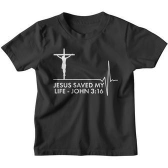 Jesus Saved My Life John 316 Heartbeat Youth T-shirt - Thegiftio UK