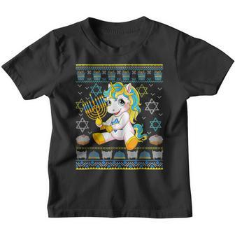 Jewnicorn Hanukkah Unicorn Chanukah Pajamas Kids Girls Women Youth T-shirt - Thegiftio UK