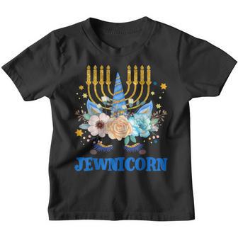 Jewnicorn Jewish Unicorn Girls Kids Chanukah Hanukkah Jew Youth T-shirt - Thegiftio UK