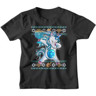 Jewnicorn Jewish Unicorn Hanukkah Pajama V2 Youth T-shirt - Thegiftio UK