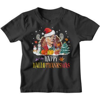 Joe Biden Confused Happy Hallothanksmas Merry Halloween 2022 Youth T-shirt - Thegiftio UK