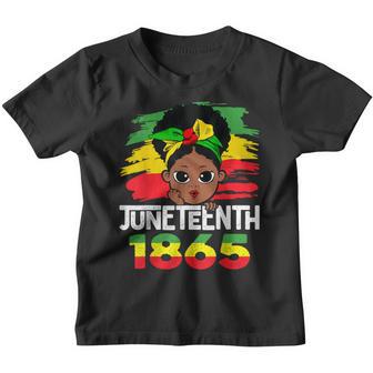 Junenth For Kids Celebrating 1865 Cute Black Girls Youth T-shirt - Thegiftio UK
