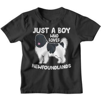 Just A Boy Who Loves Newfoundland Dogs Youth T-shirt - Thegiftio UK
