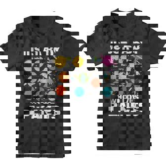 Just A Boy Who Loves Planets Solar System Astrology Space Youth T-shirt | Mazezy