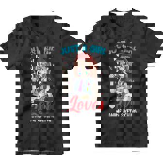 Just A Girl Who Loves Anime And Sketching Funny Anime Youth T-shirt - Thegiftio