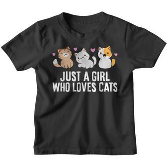Just A Girl Who Loves Cats Youth T-shirt - Thegiftio UK