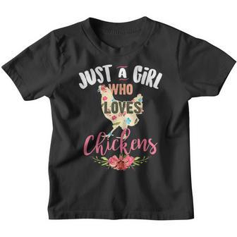 Just A Girl Who Loves Chickens Youth T-shirt - Thegiftio UK