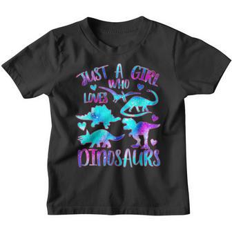 Just A Girl Who Loves Dinosaurs - Dinosaur Theme N Girls Youth T-shirt - Thegiftio UK
