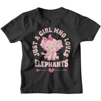 Just A Girl Who Loves Elephants Elephant Gifts Youth T-shirt - Thegiftio UK