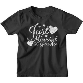 Just Married 20 Years Ago 20Th Anniversary Couple V2 Youth T-shirt - Thegiftio UK