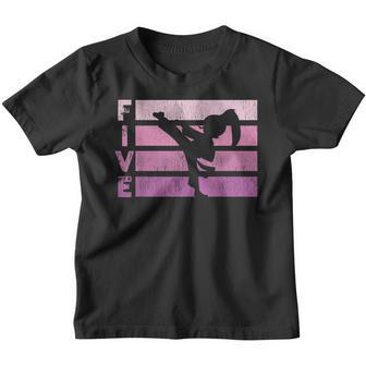 Karate Birthday 5 Year Year Taekwondo Girl 5Th Birthday Youth T-shirt - Thegiftio UK