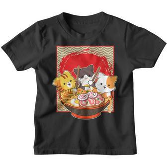Kawaii Ramen Cat Japanese Neko Noodle Anime Gift Ns Girls  Youth T-shirt - Seseable