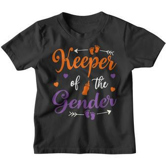 Keeper Of Gender Halloween Pregnancy Announcement Youth T-shirt - Thegiftio UK