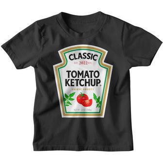 Ketchup Costume Matching Couples Groups Halloween Ketchup V2 Youth T-shirt - Thegiftio UK