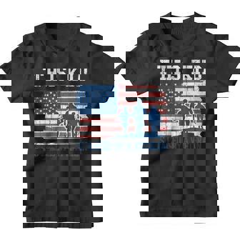 Kid Raised By A Veteran Us Flag Proud Veterans Day Youth T-shirt - Seseable