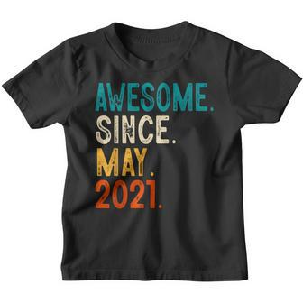 Kids 2 Year Old Awesome Since May 2021 2Nd Birthday Youth T-shirt | Mazezy