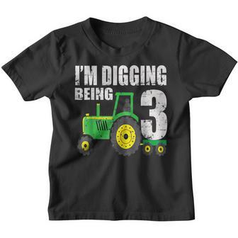 Kids 3 Year Old Tractor Birthday 3Rd Birthday Youth T-shirt - Thegiftio UK