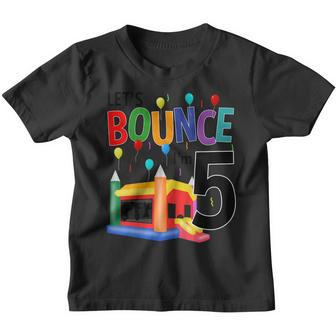 Kids 5 Year Old Jump Birthday Bounce Bouncy House Jumpy 5Th Gift Youth T-shirt | Mazezy