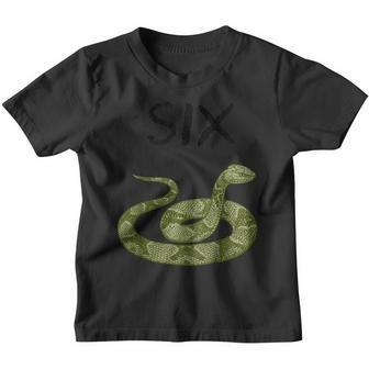 Kids 6 Year Old Snake Reptile Birthday Party 6Th Birthday Youth T-shirt | Mazezy