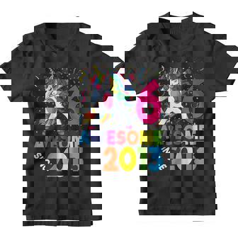 Kids 6Th Birthday Dabbing Unicorn Party Gift For 6 Years Old Girl Youth T-shirt | Mazezy