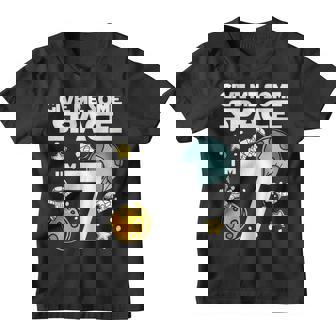 Kids 7 Year Old Outer Space Birthday T Shirt Astronaut 7Th Gift Youth T-shirt | Mazezy