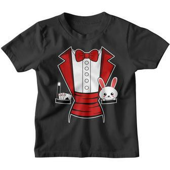 Kids Adult Halloween Magician Costume Tuxedo Magic Show Men Youth T-shirt - Thegiftio UK