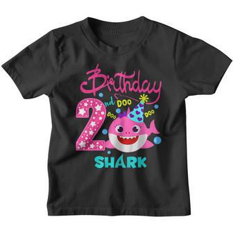 Kids Baby Shark 2 Years Old 2Nd Birthday Doo Doo Youth T-shirt | Mazezy