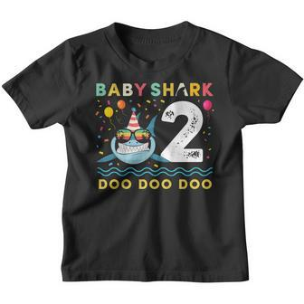 Kids Baby Shark Shirt Toddler 2Nd Birthday 2 Year Old Boy Or Girl V2 Youth T-shirt | Mazezy