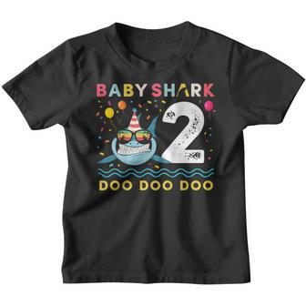 Kids Baby Shark Shirt Toddler 2Nd Birthday 2 Year Old Boy Or Girl Youth T-shirt | Mazezy