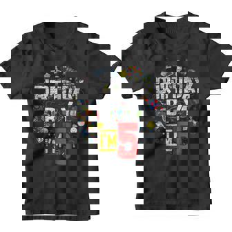 Kids Birthday Boy Im 5 Years Old Gifts Toddler 5Th Birthday Youth T-shirt - Seseable