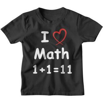 Kids Boys Childrens I Love Math 1 1 11 Funny T-Shirt Youth T-shirt - Thegiftio UK