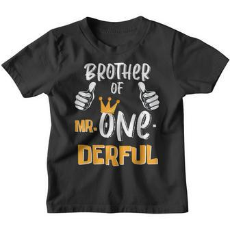 Kids Brother Of Mr Onederful 1St Birthday First One-Derful Youth T-shirt - Seseable
