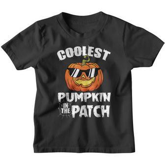 Kids Coolest Pumpkin In The Patch Halloween Boys Girls Men V4 Youth T-shirt - Thegiftio UK