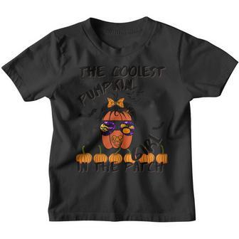 Kids Coolest Pumpkin In The Patch Halloween Boys Girls Men V5 Youth T-shirt - Thegiftio UK