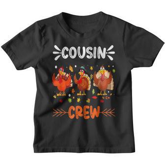 Kids Cousin Crew Turkey Family Thanksgiving Pajamas Matching Youth T-shirt - Thegiftio UK