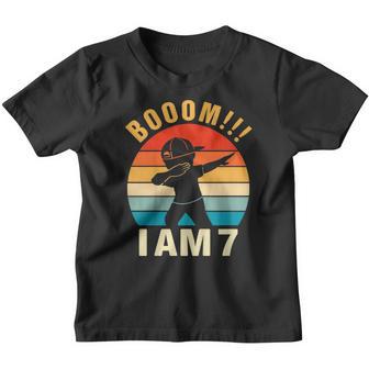 Kids Dabbing Birthday 7 Years Old Birthday Outfit Boys Youth T-shirt - Thegiftio UK