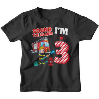 Kids Fire Truck 3Rd Birthday Boy Firefighter 3 Year Old Youth T-shirt - Thegiftio UK