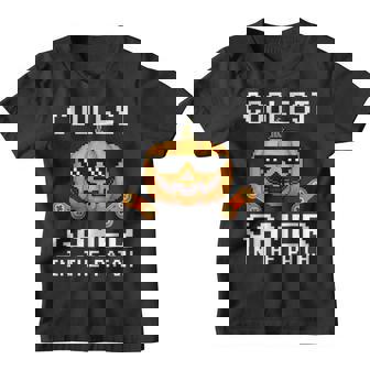 Kids Halloween Coolest Gamer In The Patch Boys Girls Pumpkin V5 Youth T-shirt - Thegiftio