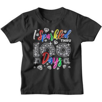 Kids I Sparkled Thru 100 Days Of School First Grader Youth T-shirt - Thegiftio UK